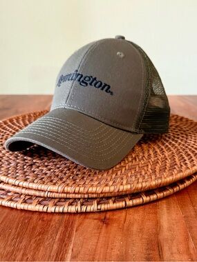 Remington Olive Green Mesh Trucker Snapback Hat Embroidered Logo Outdoor OSFA